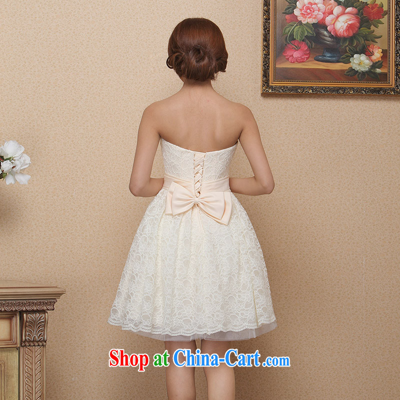 The bride's 2015 new dress short lace dress bowtie cute little dress 128 L, the bride, shopping on the Internet