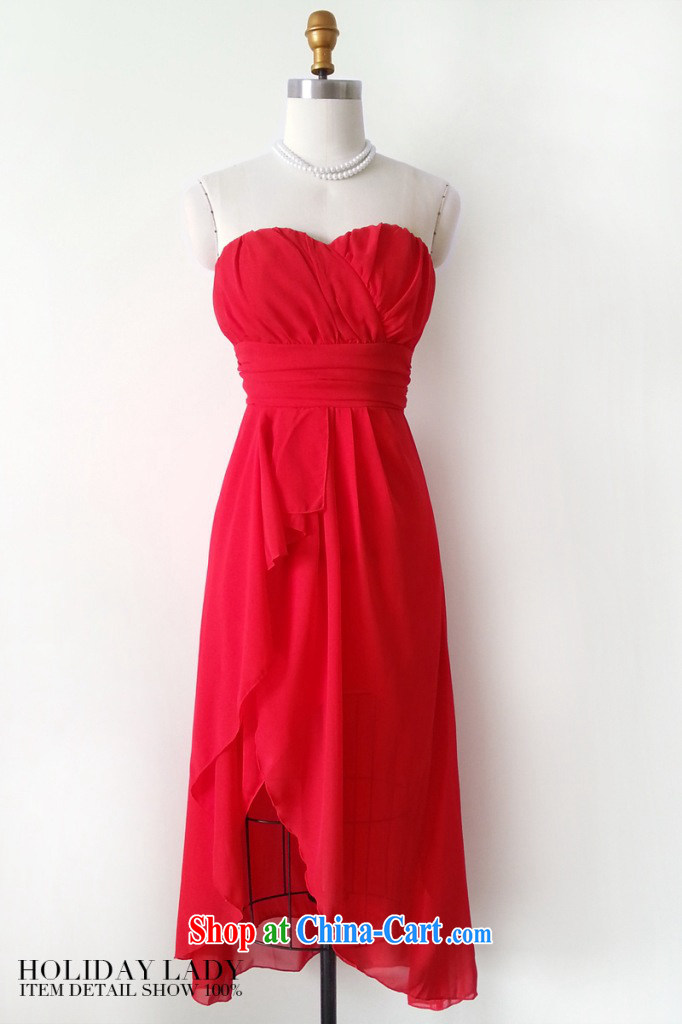 Shallow end (QIAN MO) Elegant style chest draw wrinkles on cultivating the truck long small dress dinner dress 2383 red XL pictures, price, brand platters! Elections are good character, the national distribution, so why buy now enjoy more preferential! Health
