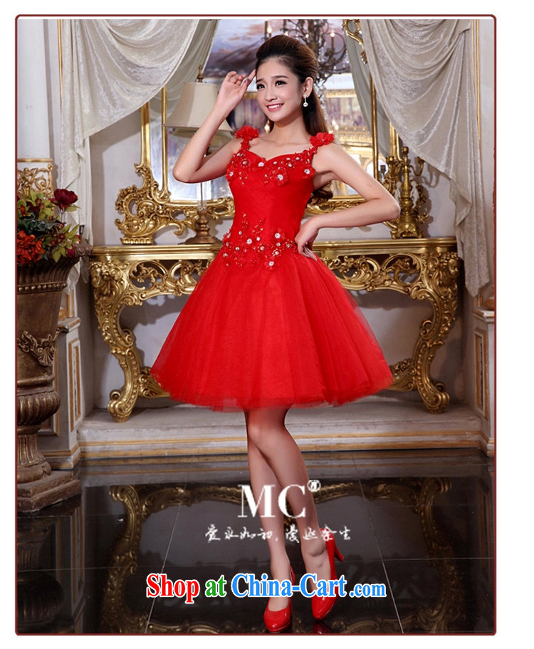 Early definition 2015 new bridesmaid dress short, Korean small white dress bridal shoulders serving toast red dress red M pictures, price, brand platters! Elections are good character, the national distribution, so why buy now enjoy more preferential! Health