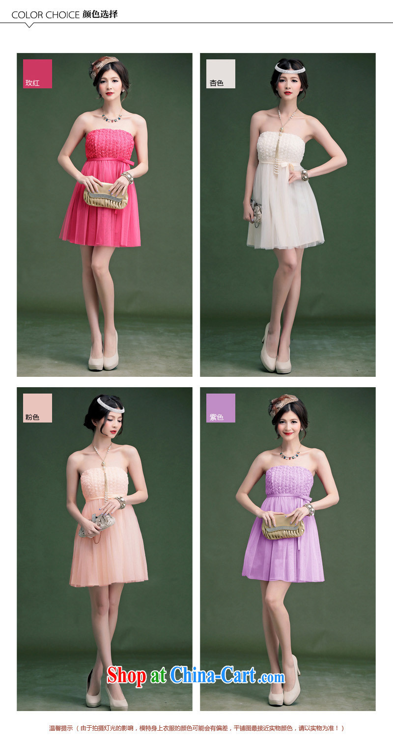 Light (at the end QIAN MO) 2014, elegant small rose lace take Korean-style short dress dress bridesmaid dresses small 236 pink L pictures, price, brand platters! Elections are good character, the national distribution, so why buy now enjoy more preferential! Health
