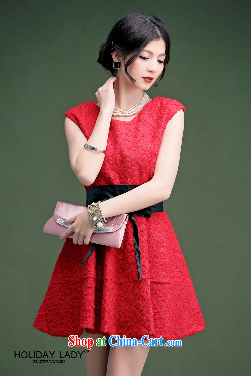 Light (at the end QIAN MO) 2014 spring and summer elegant lace knocked color belt beauty back door dress uniform toast dress 800 red XL pictures, price, brand platters! Elections are good character, the national distribution, so why buy now enjoy more preferential! Health