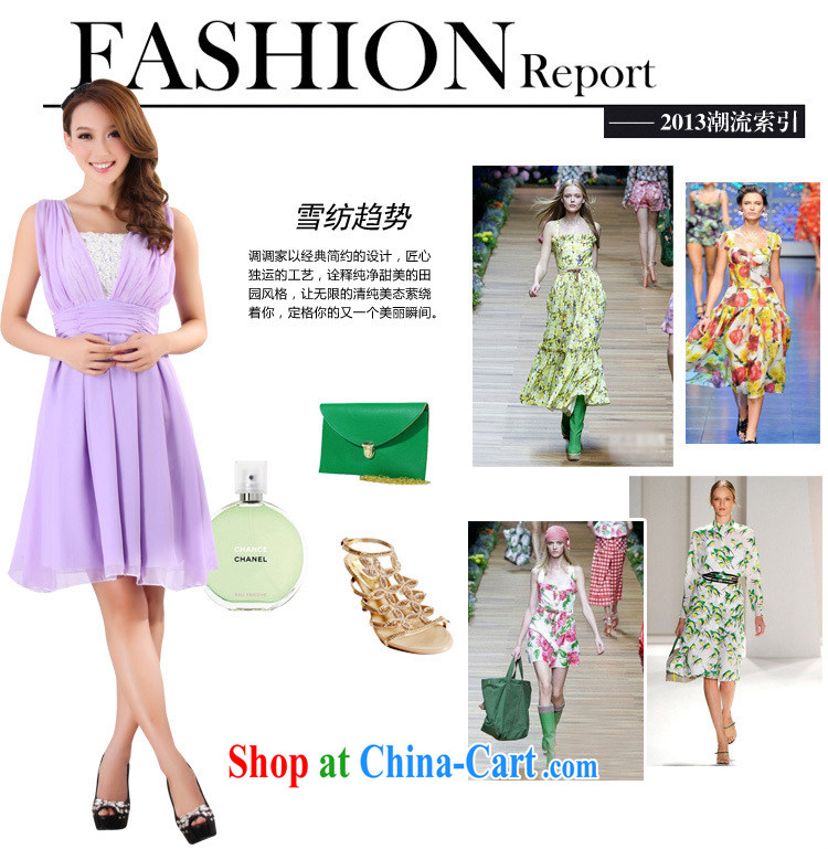 Shallow end (QIAN MO) 2013 new three-dimensional stitching Korean bridesmaid long small dress softness snow woven sister vest dress 9013 short purple are code pictures, price, brand platters! Elections are good character, the national distribution, so why buy now enjoy more preferential! Health