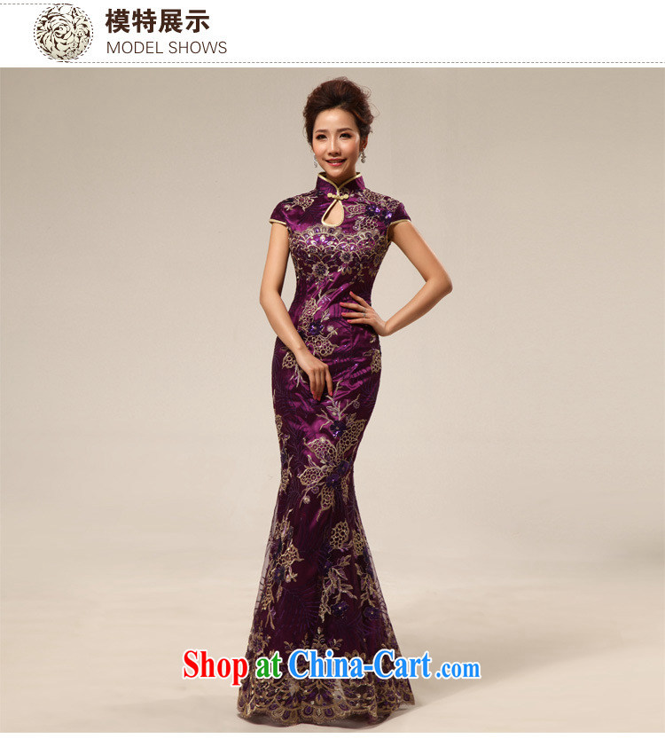 There's a retro wedding hospitality service etiquette cheongsam dress XS 7124 purple S pictures, price, brand platters! Elections are good character, the national distribution, so why buy now enjoy more preferential! Health
