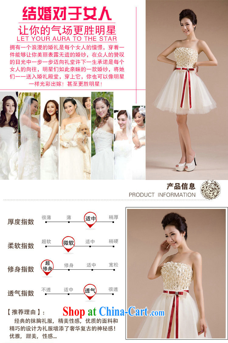 There is a bride's wedding dress red bowtie short chest bare bows service bridesmaid evening gown new small dress XS 587 white XXL pictures, price, brand platters! Elections are good character, the national distribution, so why buy now enjoy more preferential! Health