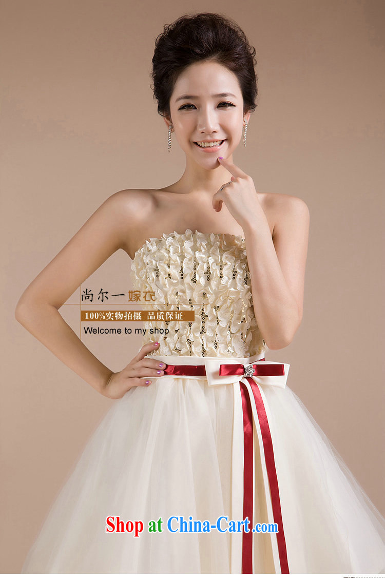 There is a bride's wedding dress red bowtie short chest bare bows service bridesmaid evening gown new small dress XS 587 white XXL pictures, price, brand platters! Elections are good character, the national distribution, so why buy now enjoy more preferential! Health