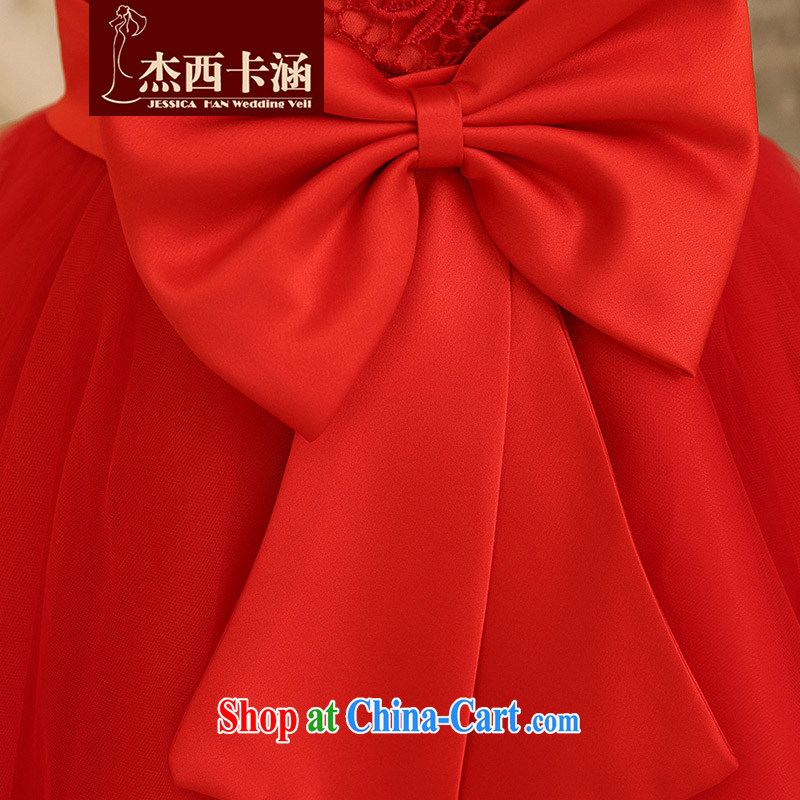 Jessica covers wedding dresses 2014 new Korean short before long red evening dress uniform toast marriage 5072 red XL, Jessica (jessica han), online shopping
