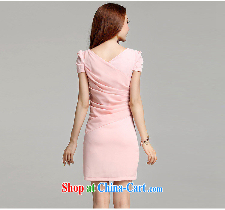 Yan Po Lun 2015 summer New Beauty staple shoulder light drill dress dresses female B 1183 pink XL pictures, price, brand platters! Elections are good character, the national distribution, so why buy now enjoy more preferential! Health