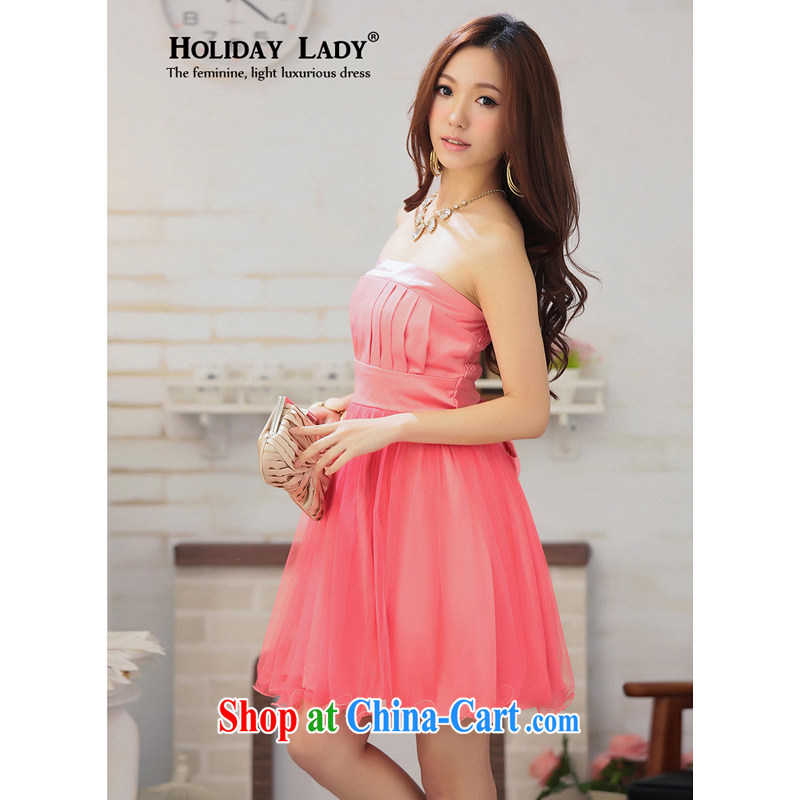 Light _at the end QIAN MO high waist creases American chest Princess-shaggy dress is the dress skirt 2304 rose red XL