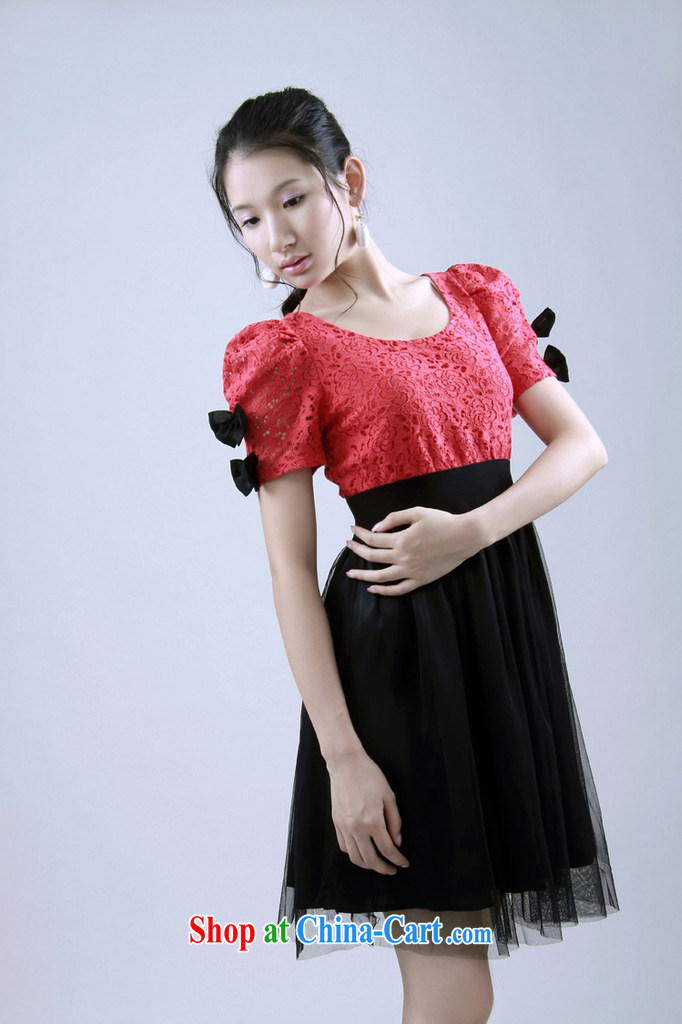 Light (at the end QIAN MO) white collar bow tie Openwork flowers short-sleeved bridesmaid dresses small sister dress dress dress 128 red with black are code pictures, price, brand platters! Elections are good character, the national distribution, so why buy now enjoy more preferential! Health