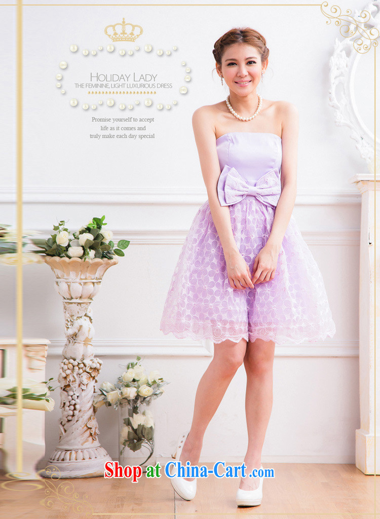Shallow end (QIAN MO) Korean dress bridesmaid dresses banquet Princess small dress the dress code 2315 violet are code pictures, price, brand platters! Elections are good character, the national distribution, so why buy now enjoy more preferential! Health