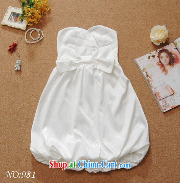 Light (at the end QIAN MO) 2014 ~ pinch bowtie sexy lantern skirt small dress bridesmaid dress toast 981 white are code pictures, price, brand platters! Elections are good character, the national distribution, so why buy now enjoy more preferential! Health