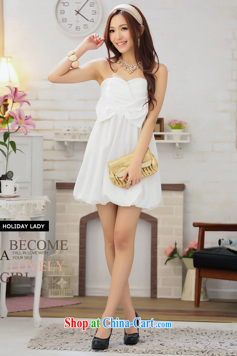 Light (at the end QIAN MO) 2014 ~ pinch bowtie sexy lantern skirt small dress bridesmaid dress toast 981 white are code pictures, price, brand platters! Elections are good character, the national distribution, so why buy now enjoy more preferential! Health