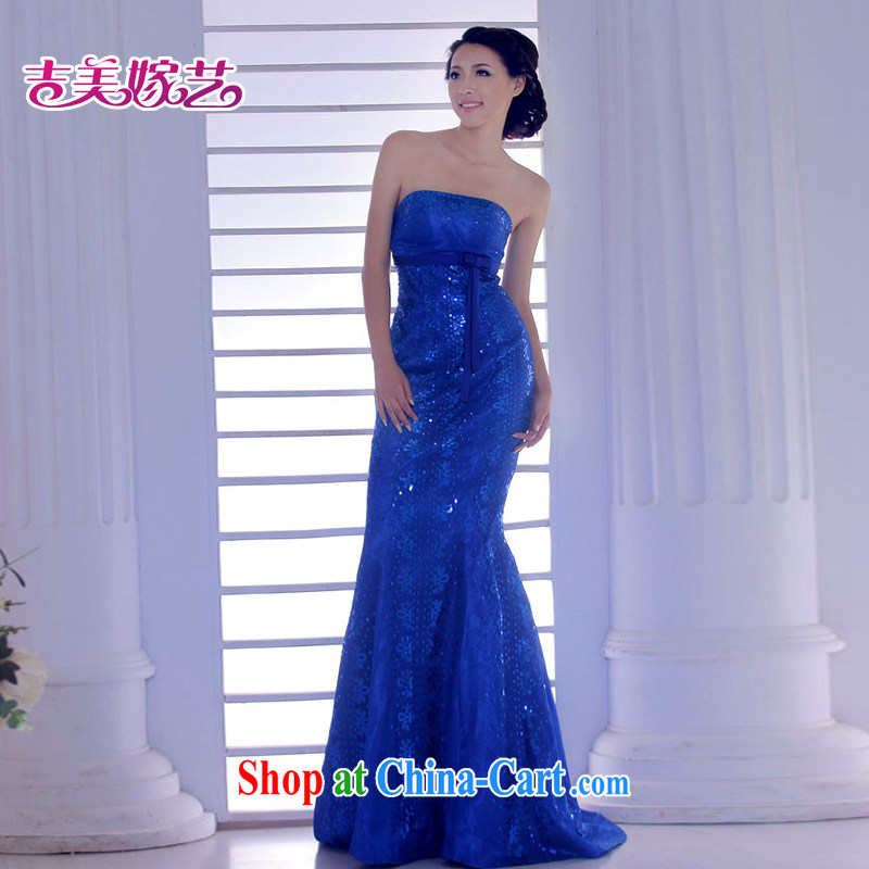wedding dresses, marry us performing arts 2015 new erase chest Korean Red Beauty-tail LT 206 bridal gown blue XXL