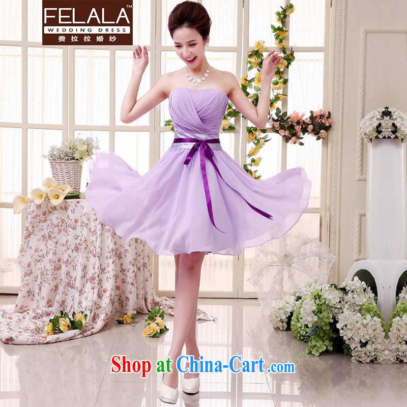 Ferrara upscale Li Xu Jialu stars with bridesmaid dress sister skirt short bows service dress Annual Autumn and Winter XL Suzhou shipping, La wedding (FELALA), online shopping