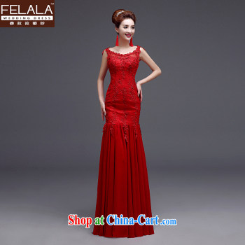 Ferrara 2015 new large red retro lace bridal toast serving the waist crowsfoot long evening dress skirt XL Suzhou shipping pictures, price, brand platters! Elections are good character, the national distribution, so why buy now enjoy more preferential! Health