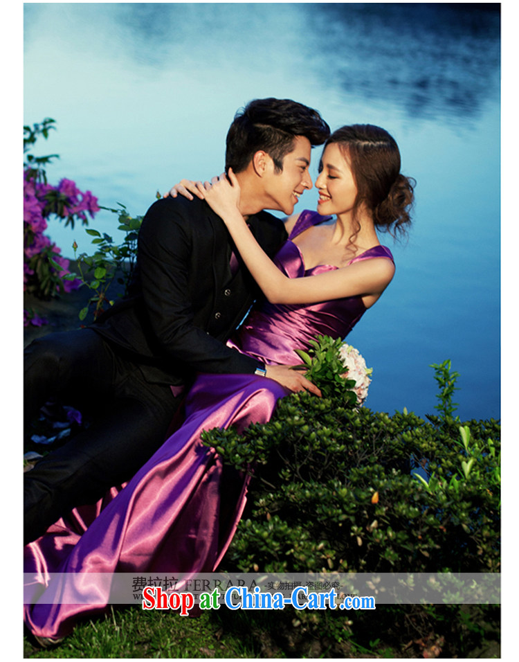 Ferrara temperament purple Evening Dress long bridal wedding dresses toast moderator dinner dress with XL Suzhou shipping pictures, price, brand platters! Elections are good character, the national distribution, so why buy now enjoy more preferential! Health