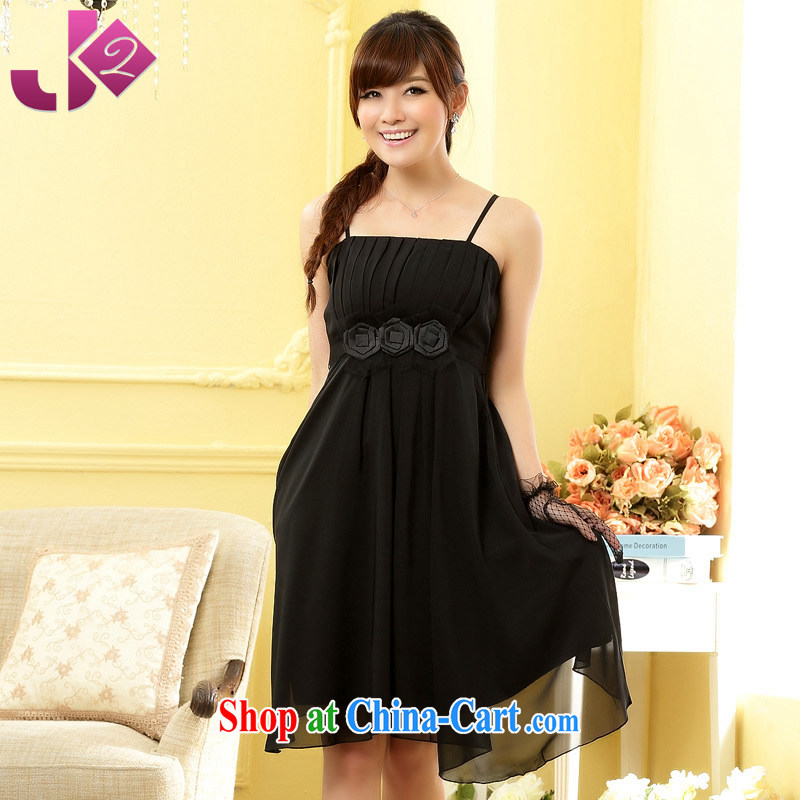 JK 2. YY style kidney strap with snow-woven dresses sister bridesmaid dresses small skirt XL female black XL 125 recommendations about Jack