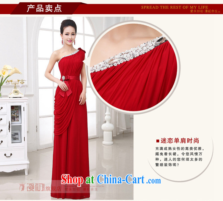 Early definition wedding dresses new 2015 wedding banquet toast serving Korean single shoulder bow tie long length dress female dark red made the $30 does not support return pictures, price, brand platters! Elections are good character, the national distribution, so why buy now enjoy more preferential! Health