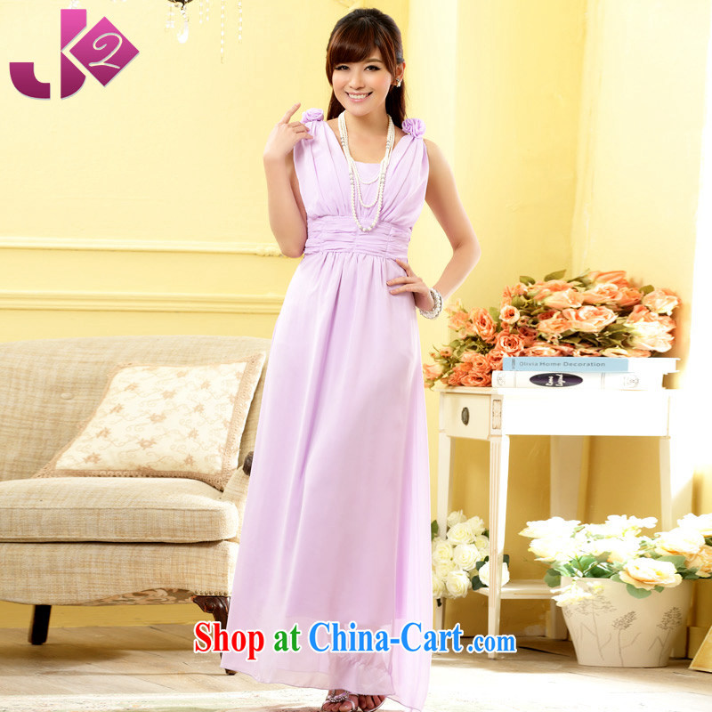 JK 2. YY summer 2015 new Korean elegant sweet-waist Graphics High manual shoulder take V for snow woven skirts and sisters serving bridesmaid dress dresses pink 3XL 170 recommendations about Jack, JK 2. YY, shopping on the Internet