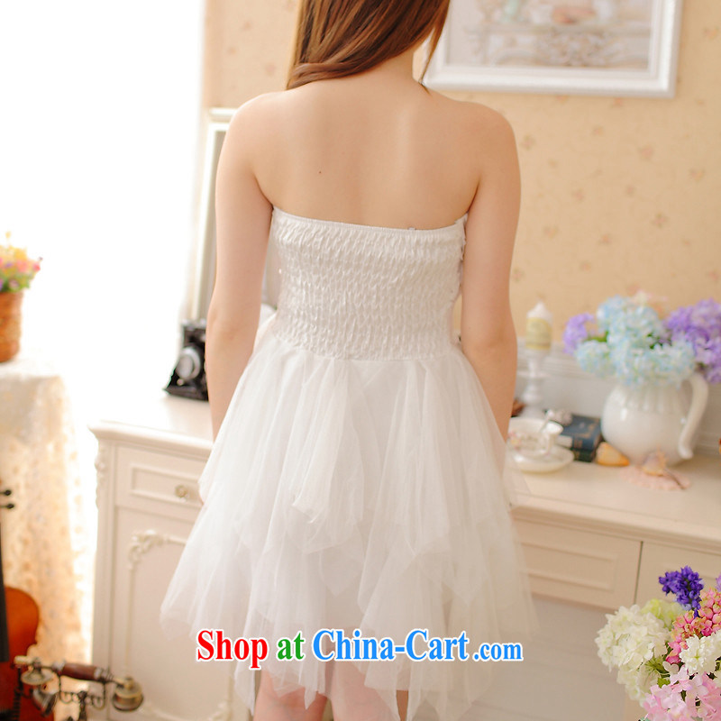 Addis Ababa honey, new, three-dimensional Princess Snow Flower woven bow tie bows clothing dress wiped chest dress evening dress dress Princess dress with sister white, honey, Addis Ababa (Mibeyee), online shopping
