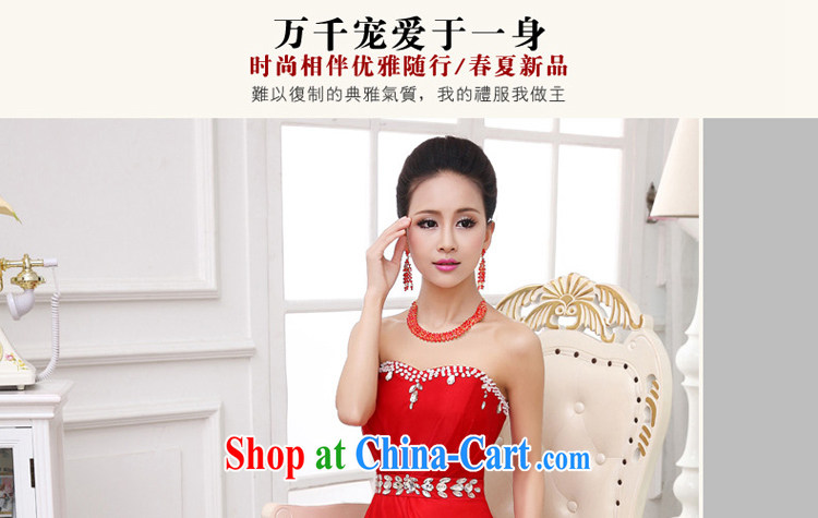 Spread dresses early 2015 new erase chest evening dress Korean Beauty long fall fashion diamond jewelry dress red L pictures, price, brand platters! Elections are good character, the national distribution, so why buy now enjoy more preferential! Health