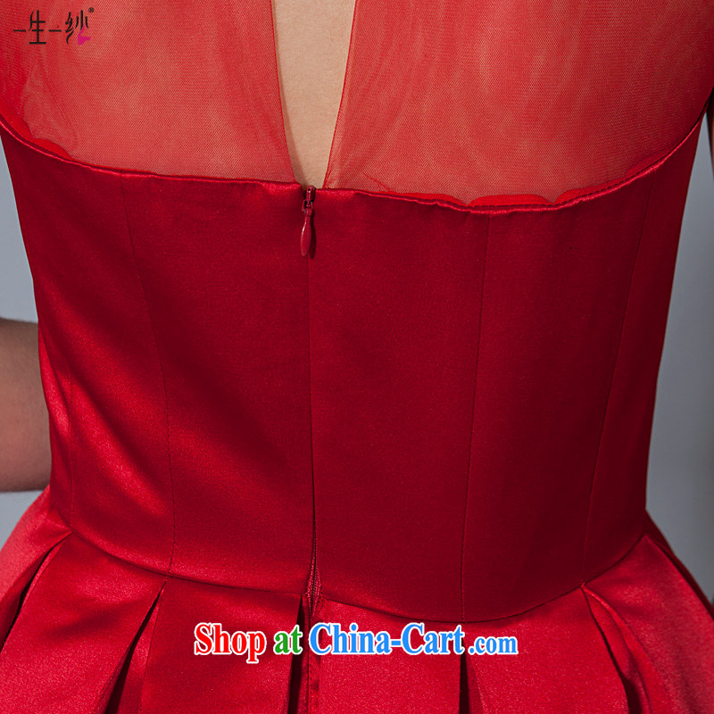 A yarn 2015 new bride short high-waist bows serving Chinese, for red packets shoulder improved cheongsam 40121020 red XXL code 30 days pre-sale, a yarn, shopping on the Internet