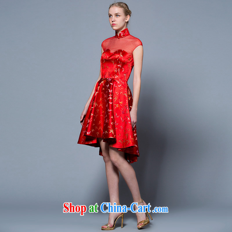 A yarn wedding dresses 2015 new bag shoulder cultivating Chinese qipao bridal toast serving red 40221048 red XXL code 20 days pre-sale, a yarn, shopping on the Internet