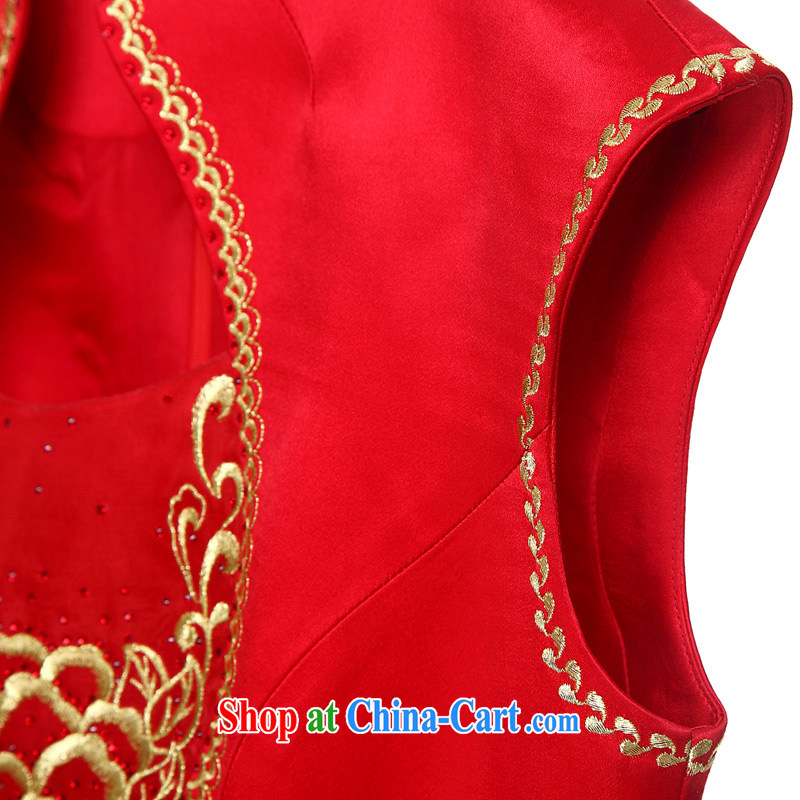 Wood is really the 2015 new embroidered Korean bridal dresses Chinese toast wedding service serving winter cheongsam dress 21,931 05 red XXL, the wood is really a, shopping on the Internet
