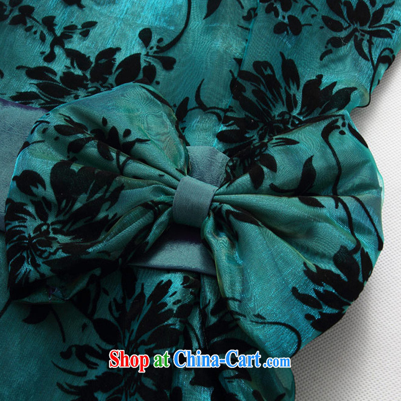 The Parting short, lint-free cloth, wipe off their bra straps small dress 2015 Korean banquet toast sister moderator theatrical beauty dress skirt 5201 green XXXL code, the parting, and shopping on the Internet