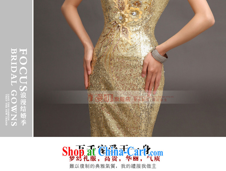 Early SPREAD THE SHOULDER Evening Dress 2015 new toast service luxury, long dresses at Merlion moderator performance service light gold with L, pictures, price, brand platters! Elections are good character, the national distribution, so why buy now enjoy more preferential! Health