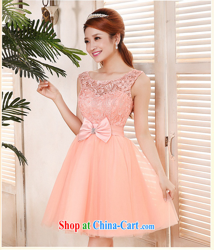Korean edition 2015 New Evening Dress bridesmaid dress package shoulder lace short bridesmaid sisters served as 2 Princess bride bridesmaid dress toast dinner serving larger graphics thin pink XL pictures, price, brand platters! Elections are good character, the national distribution, so why buy now enjoy more preferential! Health