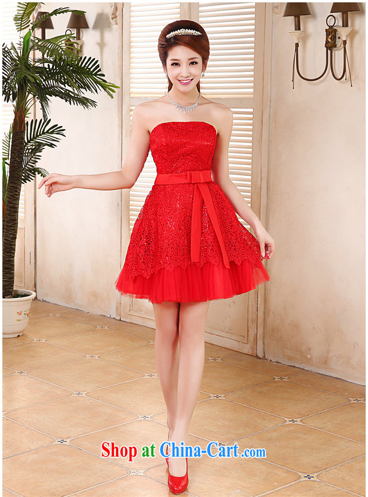 Angel, in short, bare chest lace bridesmaid service marriages red bows dress 2015 new strap butterfly Openwork embroidery lace the wedding dress red S pictures, price, brand platters! Elections are good character, the national distribution, so why buy now enjoy more preferential! Health