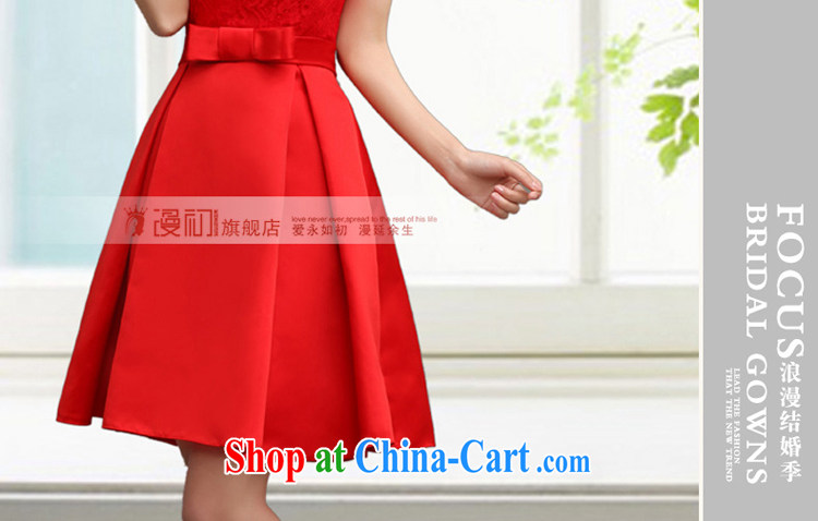 Early definition 2015 New Field shoulder lace dress short, small dress uniforms red bridesmaid clothing red S pictures, price, brand platters! Elections are good character, the national distribution, so why buy now enjoy more preferential! Health
