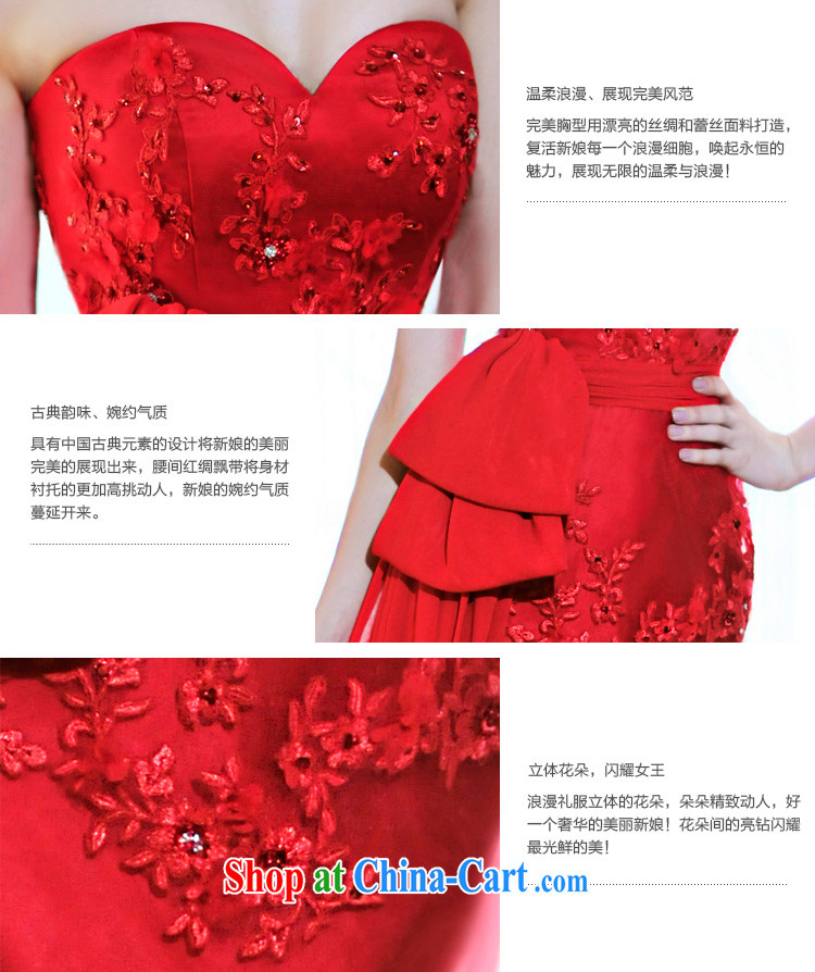 2015 new wedding dresses bridal wedding erase chest small crowsfoot red bows long evening dress L 21,466 red tailored pictures, price, brand platters! Elections are good character, the national distribution, so why buy now enjoy more preferential! Health