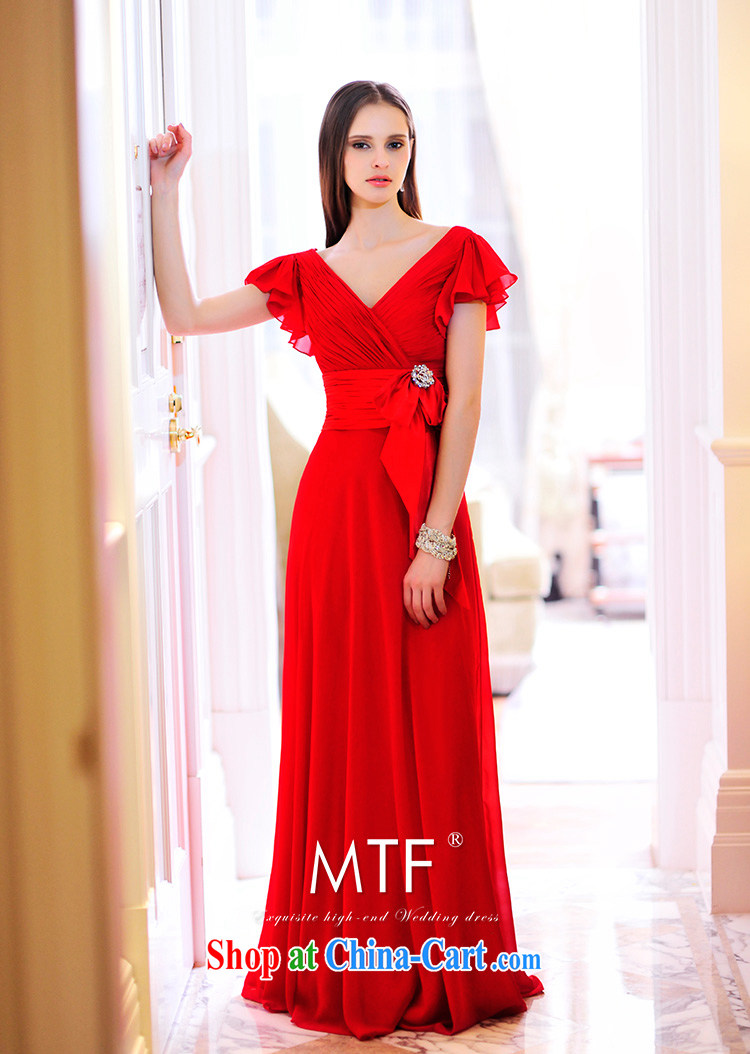 full court-fang MTF 2015 spring and summer new, red, V collar bridal wedding dresses flying cuff toast L serving 21,478 red tailored pictures, price, brand platters! Elections are good character, the national distribution, so why buy now enjoy more preferential! Health