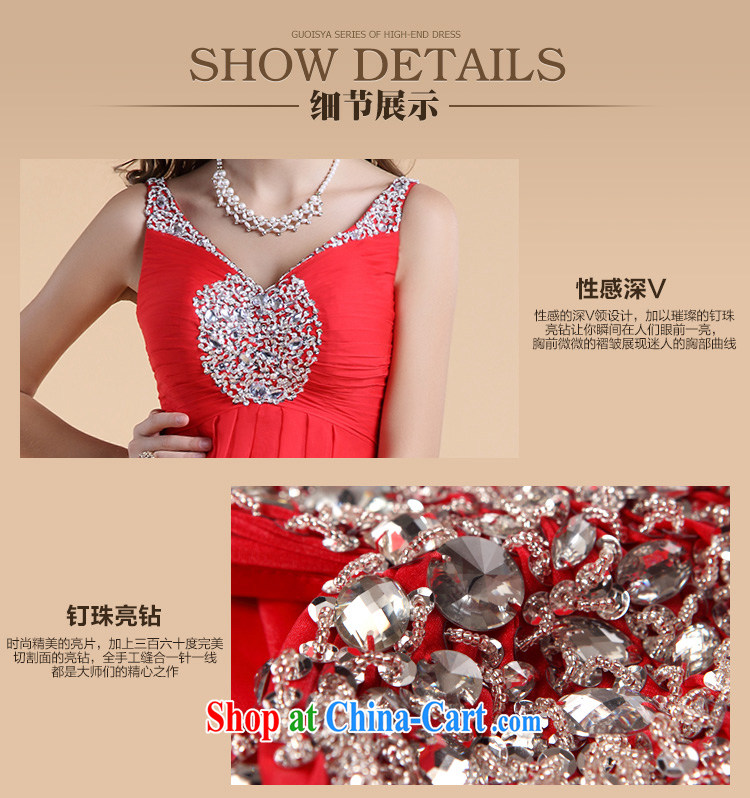 guoisya also contributed 2015, deep red V bridesmaid clothing fall Toastmaster of the Aura dress 351 red L pictures, price, brand platters! Elections are good character, the national distribution, so why buy now enjoy more preferential! Health