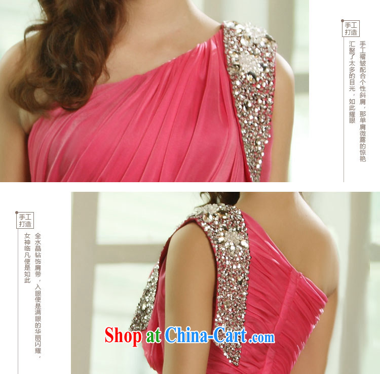 2015 new single shoulder diamond jewelry bridal gown Evening Dress toast clothing evening dress with shoulder strap L of 0399 red with a tailored pictures, price, brand platters! Elections are good character, the national distribution, so why buy now enjoy more preferential! Health