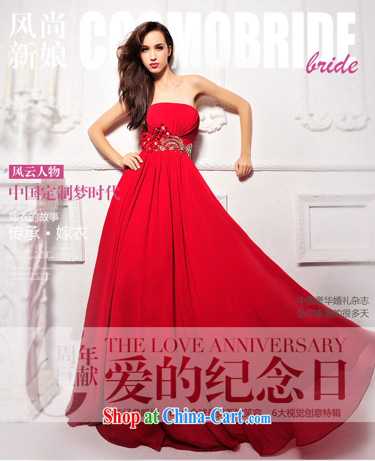 2015 new Garden Korean version Mary Magdalene marriage chest wedding video thin red bows, dress L 1291 red tailored pictures, price, brand platters! Elections are good character, the national distribution, so why buy now enjoy more preferential! Health