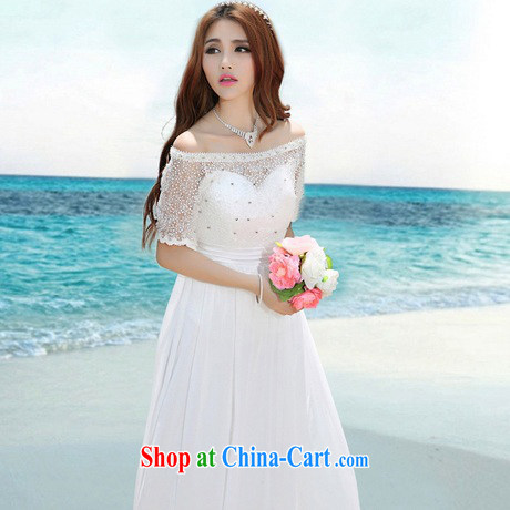 Maple floral displays the 2014 summer new Korea Maldives beach dress wedding nails Pearl inserts drill dress long dress F 7019 white M pictures, price, brand platters! Elections are good character, the national distribution, so why buy now enjoy more preferential! Health