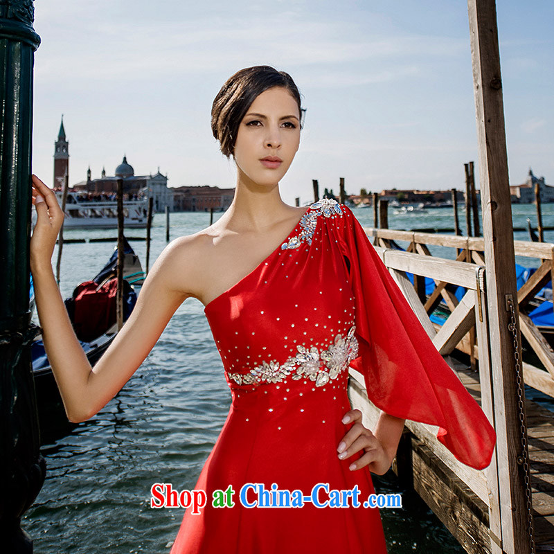 2015 new summer garden MTF Venice real-time Shoot Single shoulder the cuff around his waist, sweet with red dress uniform toast L 21,448 red tailored, garden, shopping on the Internet