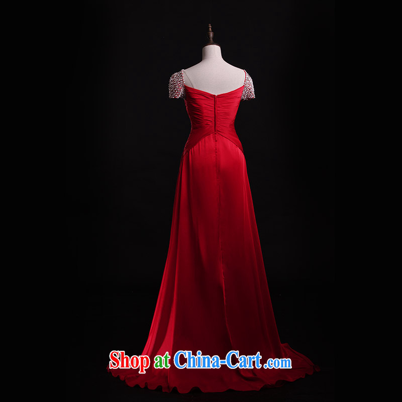 Full court, 2015 new wedding dresses bridal toast Service Pack shoulder strap cuff long red evening dress L 21,419 red tailored, garden, shopping on the Internet