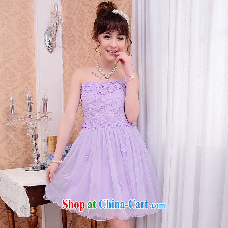 Maple floral displays the 2015 spring new bridesmaid dress short lace small dress sister dress bows dress F 531 light purple are code, maple exotic flowers, and, shopping on the Internet