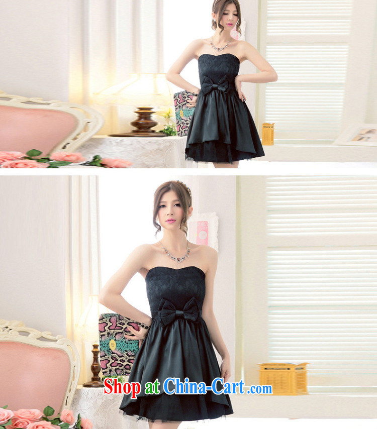 The glued lace the butterfly netting yarn small dress 2015 Korean short wedding banquet bridesmaid toast sister the evening dress dress 5244 black XL code pictures, price, brand platters! Elections are good character, the national distribution, so why buy now enjoy more preferential! Health