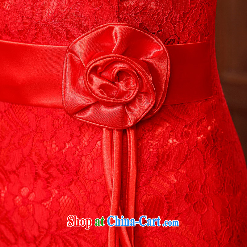 Mrs Alexa Lam unpunished new summer-short cheongsam marriages served toast red improved Chinese beauty dress 18,151 red L (waist 2.2), Mrs Alexa Lam, and, shopping on the Internet