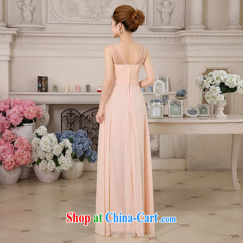 The United States, wedding dresses 2015 new bride toast serving long lace gauze inserts drill double-shoulder beauty dress uniform performance L 0043, pink XXL, the American (Imeinuo), online shopping