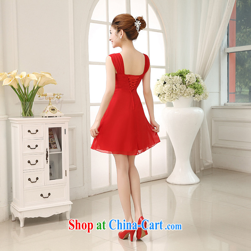 The United States, wedding dresses 2015 new Korean bridal beauty red toast serving Princess dress uniform performance with bridesmaid dresses 0028 L red XXL, the American (Imeinuo), online shopping
