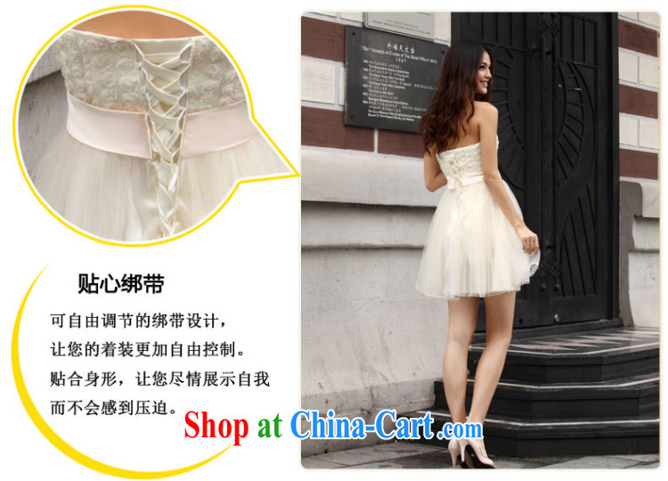 Qi wei wedding dresses new 2015 married women short bows, serving champagne color bridesmaid dresses small dress graduation dance video thin female light champagne color A (zip) Customize the $30 pictures, price, brand platters! Elections are good character, the national distribution, so why buy now enjoy more preferential! Health