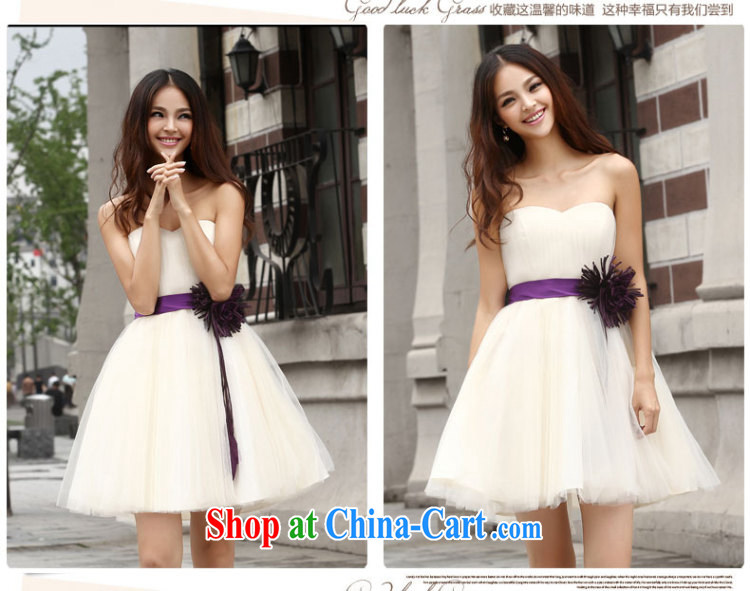 Qi wei sister's bridesmaid summer uniforms stylish home erase chest purple flowers shaggy skirts annual bridesmaid dress dress wedding dresses short evening dress girl champagne color A tailored plus $30 pictures, price, brand platters! Elections are good character, the national distribution, so why buy now enjoy more preferential! Health