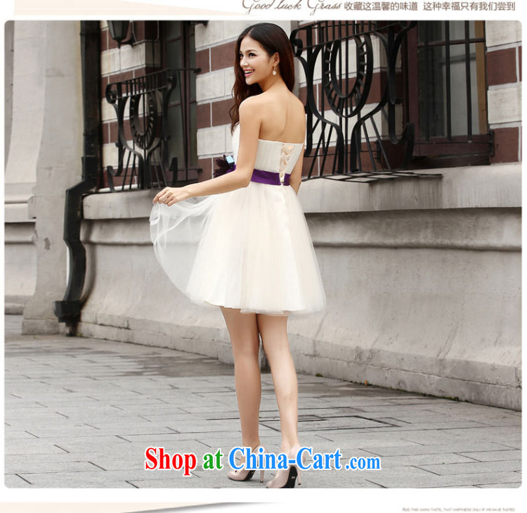 Qi wei sister's bridesmaid summer uniforms stylish home erase chest purple flowers shaggy skirts annual bridesmaid dress dress wedding dresses short evening dress girl champagne color A tailored plus $30 pictures, price, brand platters! Elections are good character, the national distribution, so why buy now enjoy more preferential! Health