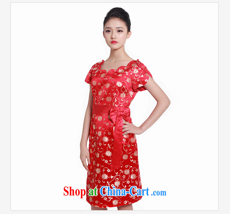 Wood is really the 2015 spring and summer new Chinese wedding dresses bridal toast service improved cheongsam dress 01,237 04 deep red XL pictures, price, brand platters! Elections are good character, the national distribution, so why buy now enjoy more preferential! Health